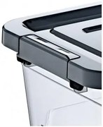 Horecano - Пластмасова кутия контейнер за съхранение 20л 31,5x47,5xh19см антрацит HOME-(TRN-208-01)