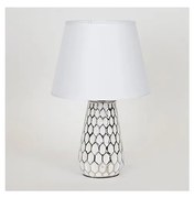 Настолна лампа 1xE14/40W/230V бял/сребрист