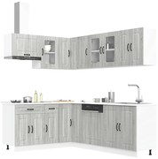 3314887 vidaXL Комплект кухненски шкафове от 11 части Kalmar, инженерно дърво