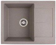 Кухненска мивка ICGS 8220SAND, Inter Ceramic, гранит, със сифон, 62x50см