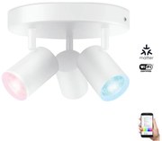 WiZ - LED RGBW Димируем спот IMAGEO 3xGU10/4,9W/230V бял Wi-Fi