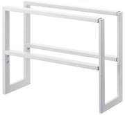 Бяла метална телескопична стойка за обувки Line - YAMAZAKI