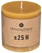 Свещ без аромат atmosphera Olia, Кръгла, 6.7x7 cm - Жълт