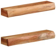 373630 vidaXL Стенни рафтове, 2 бр, 60x17x8 см, акациево дърво масив