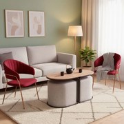 Кухненски стол Byron-Бордо (4) парчета