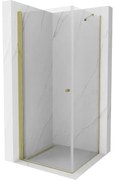 Mexen Pretoria кабина за душ със завъртащи се врати 90 x 90 см, прозрачна, златна - 852-090-090-50-00