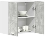 861228 vidaXL Кухненски стенен шкаф Бетон сив 60x31x60 cm Инженерна дървесина