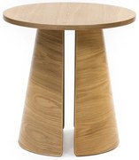 Кръгла странична масичка от декор от дъб ø 50 cm Cep – Teulat