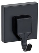 Черни самозалепващи пластмасови куки в комплект от 2 бр. Quadro – Wenko