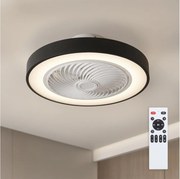 Brilagi-LED димируемо осветително тяло с вентилатор LED/30W/230V 3000-6500K черно + дистанционно управление