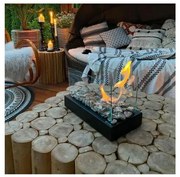 Кратък BIO камина GALINA 21,8x35,4 см 1kW, черна