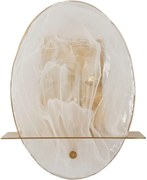 Стъклена стенна лампа в златист цвят Portlan – Mauro Ferretti