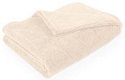 Одеяло от микроплюш в цвят слонова кост 150x200 cm Pippa – Tiseco Home Studio