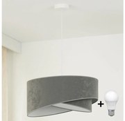 Brilagi - LED Пендел LYRA 1xE27/15W/230V сив/бял