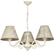 Полилей МОНРО, крем, абажури Сарай Бронз, 3xE27