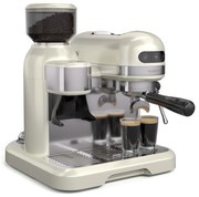 Klarstein Bella Café кафемашина, Витидж, мелачка, 19 bar, Разпенител за мляко, 2 чаши, 1550 W