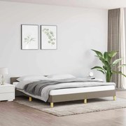 347435 vidaXL Рамка за легло без матрак, таупе, 180x200 см плат