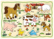 Woody - Дървен пъзел с дръжки - Ферма