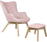 Светлорозов фотьойл с табуретка Niko – Ropez