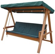 Зелена дървена градинска люлка Vegas Lux - Rojaplast