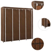 282446 vidaXL Гардероб с 4 отделения, кафяв, 175x45x170 см