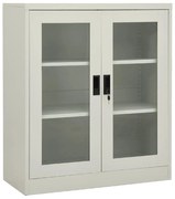 335935 vidaXL Офис шкаф, светлосив, 90x40x105 см, стомана