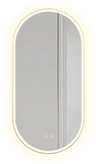 Огледало LED OVL 50x100cm Brush Gold