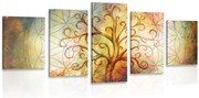 картини от 5 части – Дърво с цвете на живота