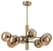 Висящ полилей ROLLO 8xE14/5W/230V златист/опушен бежов