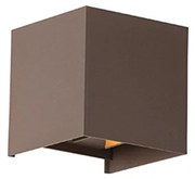 Външна стенна лампа ръждиво кафява с LED 2-светлина IP54 - Edwin