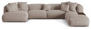 Бежов модулен ъглов диван (десен ъгъл/U форма) Martina – Micadoni Home