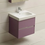 Конзолен PVC шкаф ICP 6049 PURPLE с умивалник, 60x49x60см