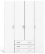 Бял гардероб 154x200 cm Space – Tvilum