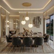 ВИСЯЩА ТАВАННА ЛАМПА G179-3CP GOLD