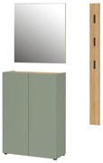 Светлозелен комплект за коридор от декор от дъб 104x200x33 cm Alviano – Germania