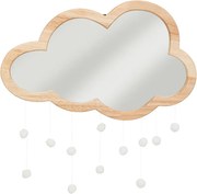 Atmosphera - Детско стенно огледало CLOUD 40x36 см каучуково дърво