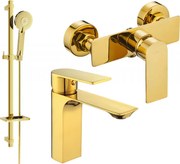 Mexen Alexa DQ40 комплект за душ, златен - 71204DQ40-50