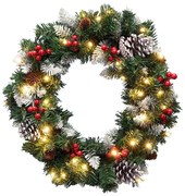 LED коледен венец 35xLED/3xAA 8 режима Ø 45 см IP44 топло бяло