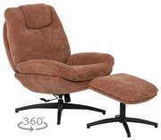 Кресло с табуретка PORTO - охра