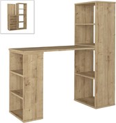 Полиморфно работно бюро Last TopMebel от меламин в цвят сапфирен дъб 119x44.7x123cm