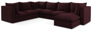 Бордо ъглов диван (ляв ъгъл/U форма) Manao – Makamii