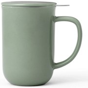 Чаша за чай с инфузор и капак Viva Scandinavia Minima V77546, 500 мл, Порцелан, Зелен