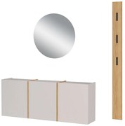 Комплект за коридор в кремав и естествен цвят 168x200x27 cm Libbiano – Germania