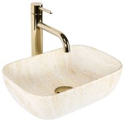 Умивалник за плот Rea BELINDA MINI TRAVERTINE MATT