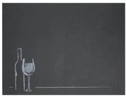 Хартиена подложка за хранене 30х40 см с декор "Вино" черна (TVN VN)-пакет 250бр/2418 - Horecano