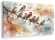 Картина на платно – Ято птици на клон