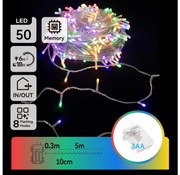 Aigostar - LED външен коледен гирлянд 50 LED, 8 функции, 3xAA, 5,3м, IP44, цвете