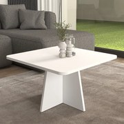 Меламинов кафе маса Захар в бял цвят 60x60x36.8см.
