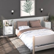 810990 vidaXL Нощни шкафчета за стенен монтаж, 2 бр, бели