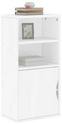 4103596 vidaXL Страничен шкаф ODDA White 40x24x79 cm Масивна дървесина Бор